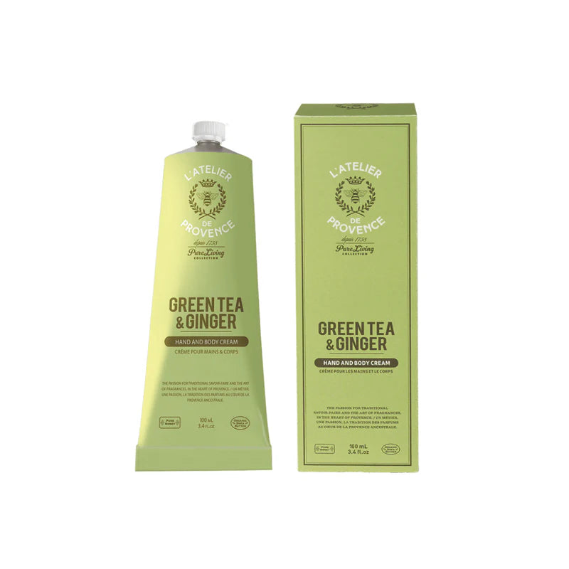 Crème pour les mains & corps au thé vert et gingembre