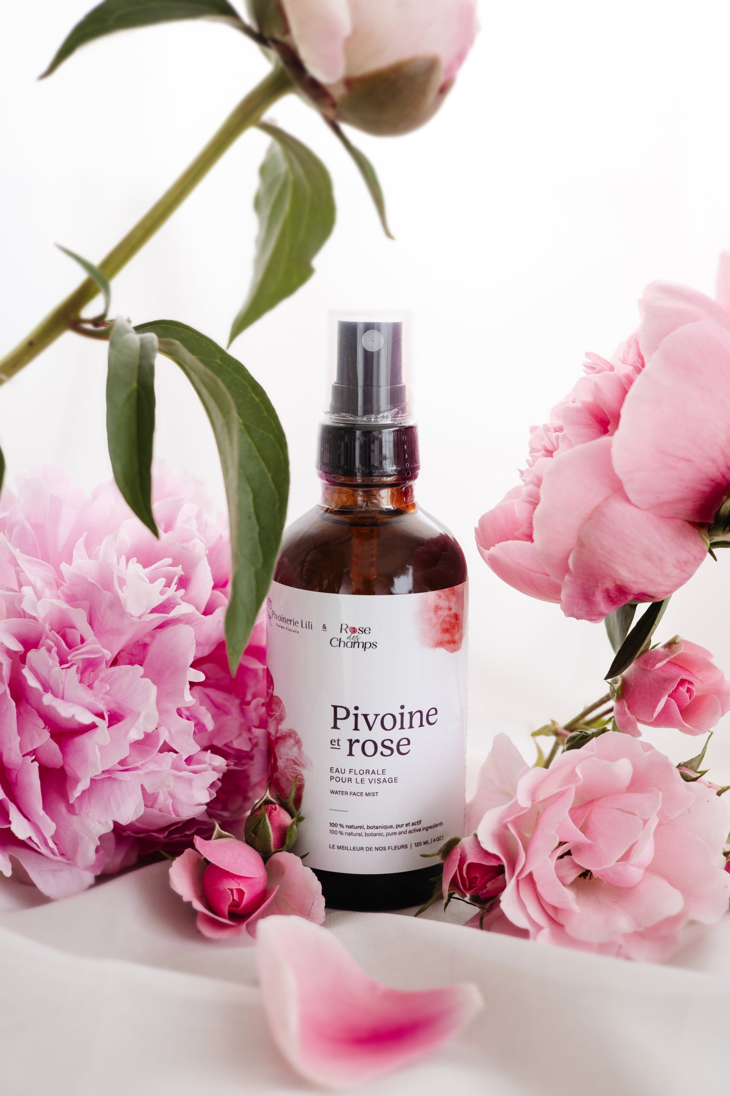 Eau florale – pivoine & rose pour le visage
